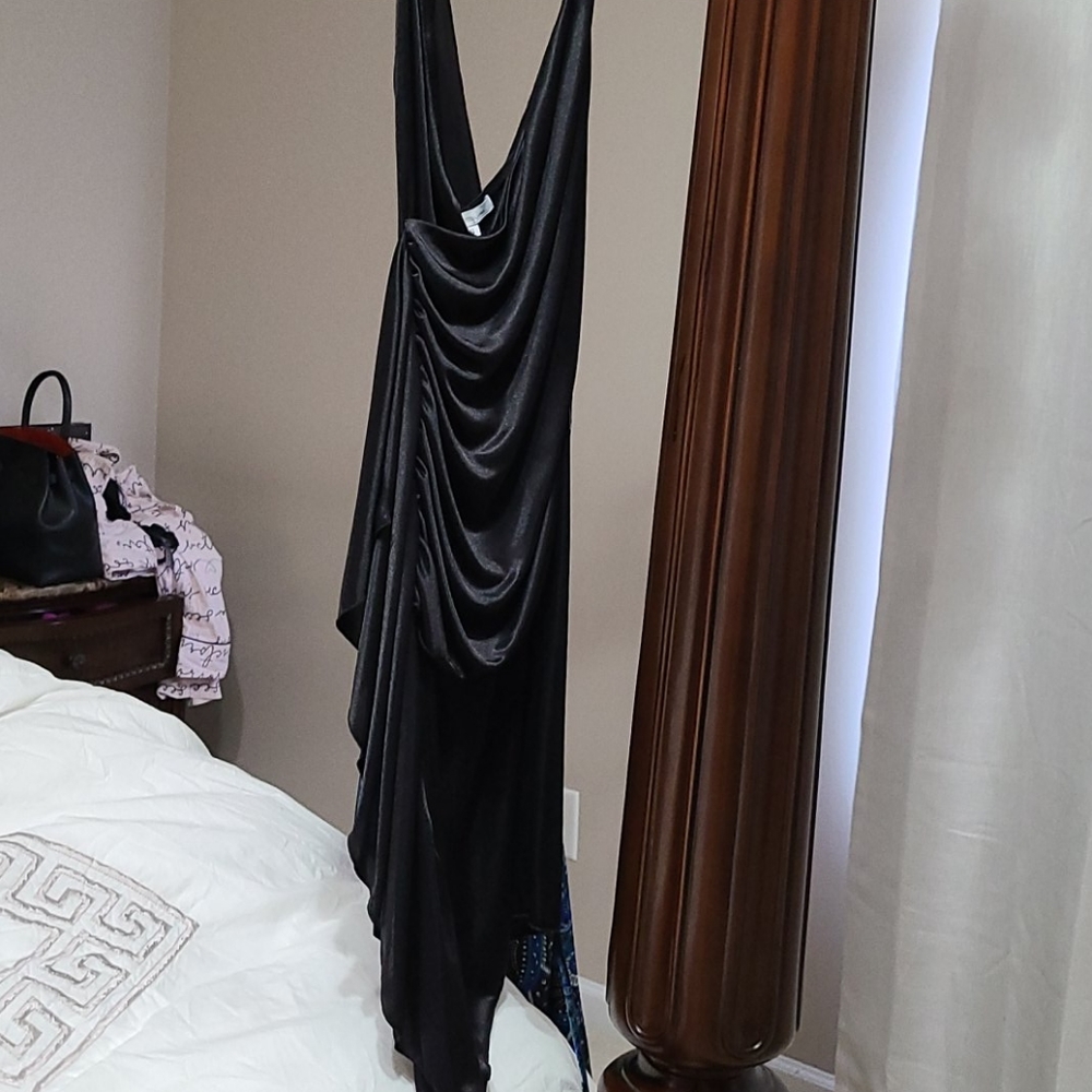Black halter dress